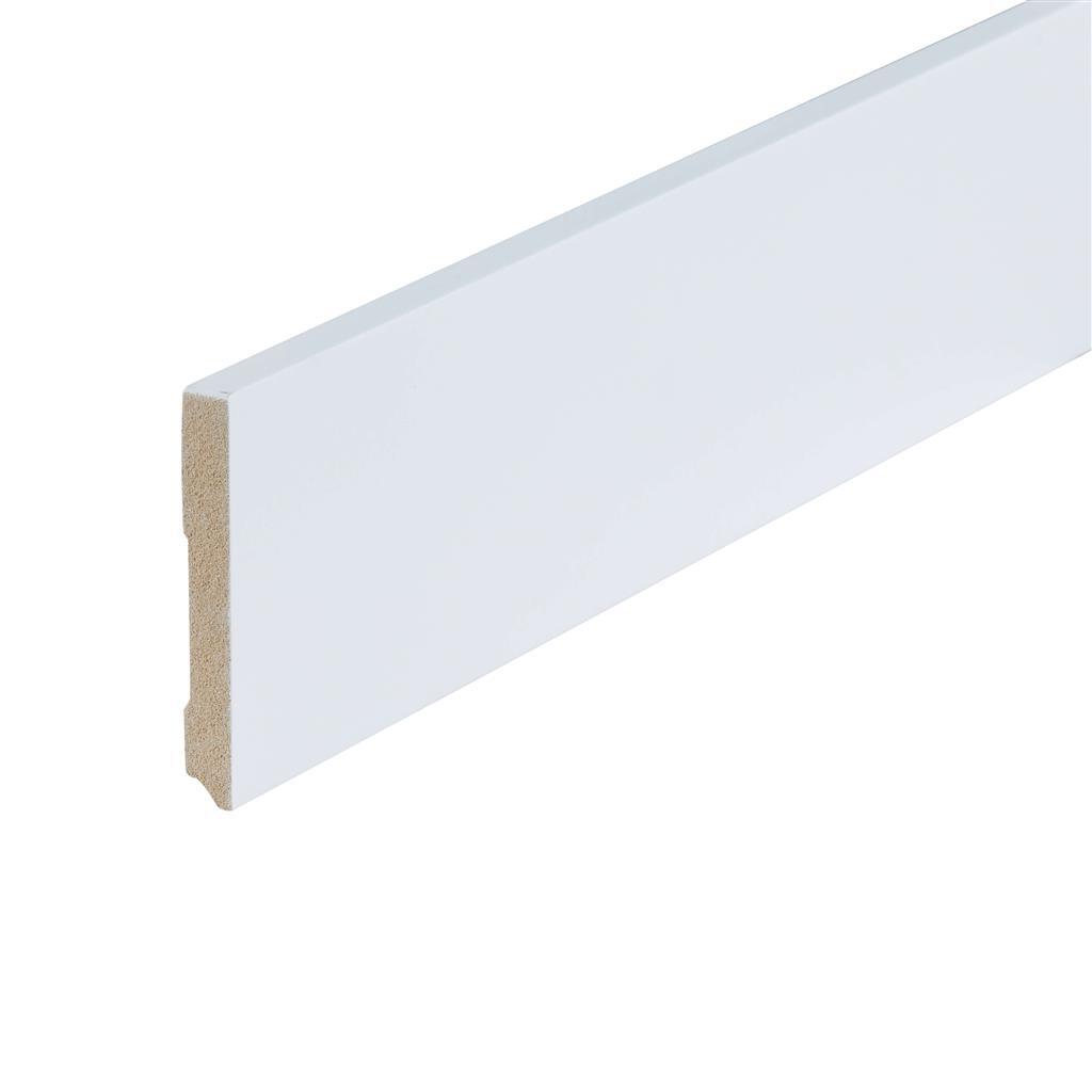 MDF plint 90x12 RAL9016 extra wit