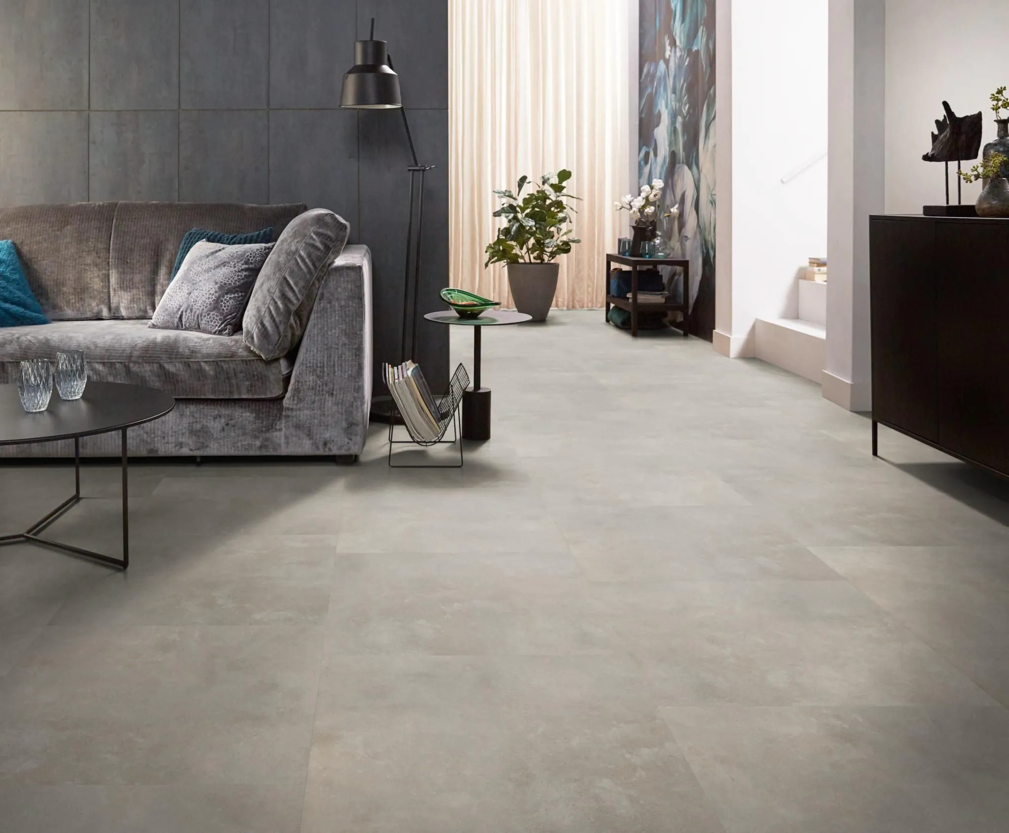 Interieur met Ambiant Ceramo XL Click Beige Klik PVC tegels