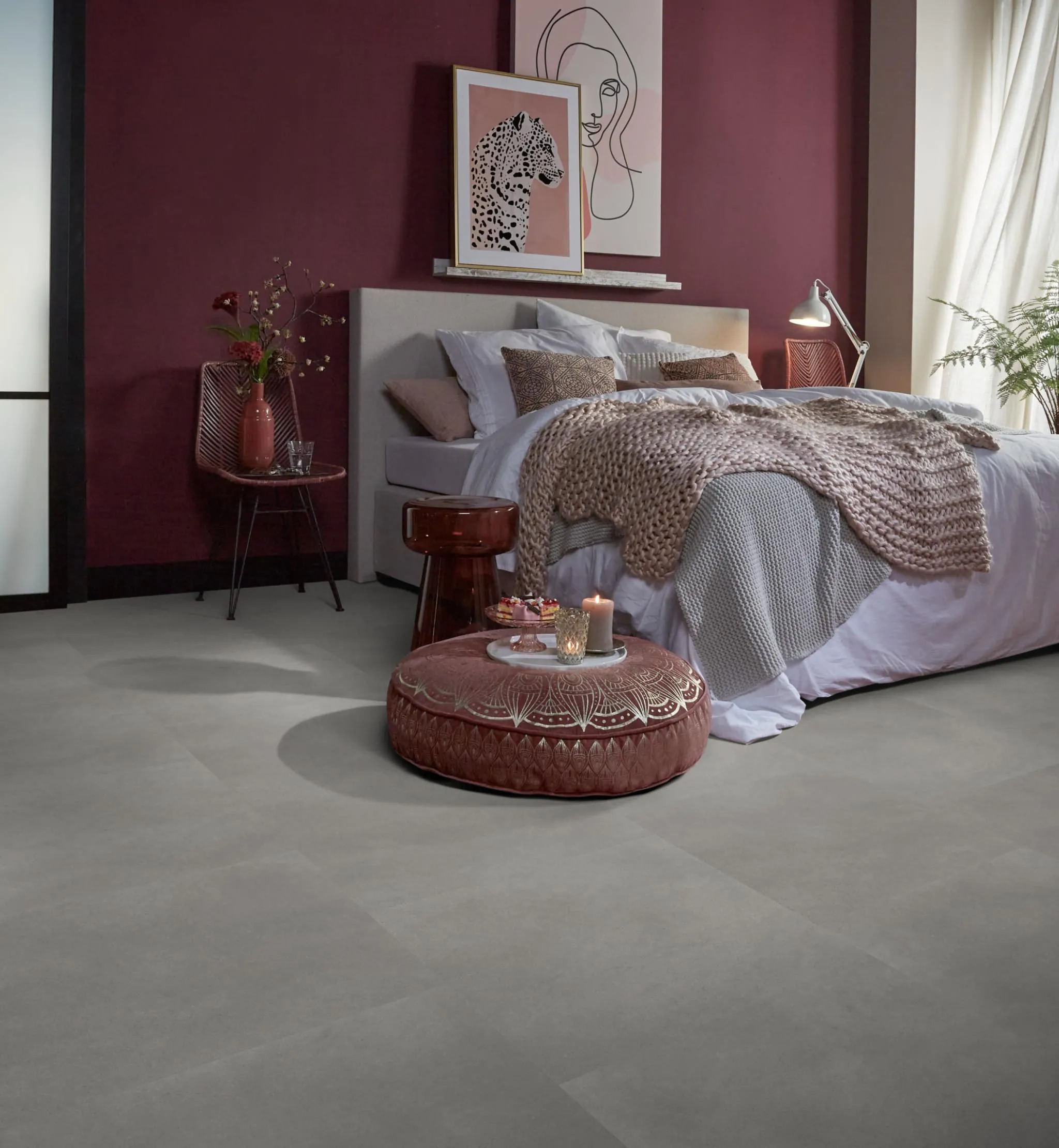 Interieur met Ambiant Baroso XL Click Light Grey Klik PVC tegels